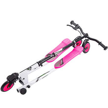 Load image into Gallery viewer, Scooter for Kids, 3 Wheels Foldable Swing Scooter Push Drifting Wiggle Scooter with Adjustable Handle (Pink)
