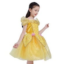 Load image into Gallery viewer, Lito Angels Princess Costumes Dress Halloween Fancy Party Dresses for Girls Size 7-8 Yellow
