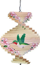 Load image into Gallery viewer, Hummingbird Wood Wind Spinner - Made in USA
