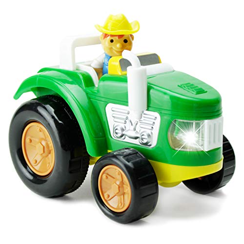 Boley Green Farm Tractor - Farm Toy for Kids, Children, Toddlers - Educational Lights and Sounds Toddler Vehicle - Perfect for Hours of Pretend Play! Great Stocking Stuffer!