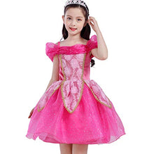 Load image into Gallery viewer, Lito Angels Princess Costumes Dress Halloween Fancy Party Dresses for Girls Size 7-8 Hot Pink
