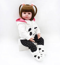 Load image into Gallery viewer, Pedolltree Reborn Baby Dolls Clothes Girl 22 inch Outfits Accessories Costumes Panda 4pcs for 22-24 inch Reborn Doll Newborn
