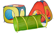 Load image into Gallery viewer, UTEX 8 in 1 Pop Up Children Play Tent House with 4 Tunnel, 4 Tents for Boys, Girls, Babies and Toddlers for Indoor and Outdoor Use
