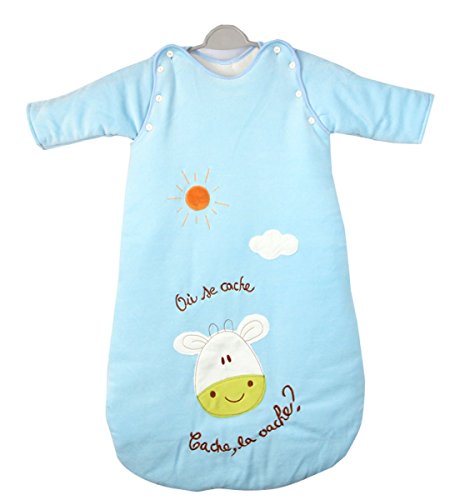 JERY Cartoon Cotton Infant Swaddle Wrap Newborn Baby Sleeping Bag Wearable Sleep Sack Blue