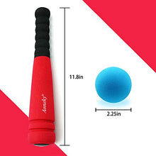 Load image into Gallery viewer, Aoneky Min Foam Bat with Multi Balls for Toddler - Indoor Soft Super Safe TBall Set Toys for Kids Age 1 Years Old (Red)

