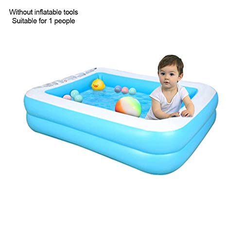 Viugreum Inflatable Swimming Pool, Family Kiddie Swimming Pool, 43.30'' x 34.64'' x 12.99'' Outdoor Swimming Pool for Lounging Outdoors, Garden, Backyard, Suitable for Adults, Kids, Toddlers