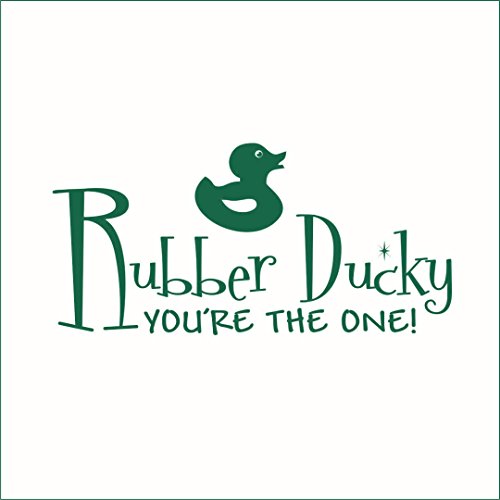 Decorative Decals Rubber Duckie You're The One Vinyl Sticker - Medium - Forest Green