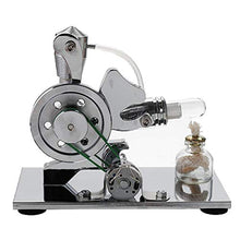 Load image into Gallery viewer, Teerwere Stirling Engine Motor Stirling Engine Model Electric Generator Physics Experiment Steam Power Toy (Color : Silver, Size : One Size)
