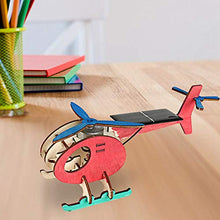 Load image into Gallery viewer, Vbestlife Solar Energy Toy, Wooden Plane Model Wooden DIY Model DIY Model, for Kids Who Over 4 Years Old Home Garden
