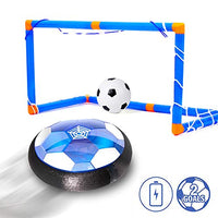 Okngr Hover Soccer Ball Kids Toys, Rechargeable Air Soccer Indoor Floating Soccer Ball with Led Light and Foam Bumper Air Power Soccer Ball Perfect Birthday Holiday Gifts for Kids Boys Toddler
