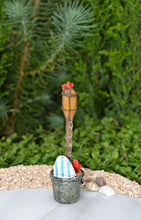 Load image into Gallery viewer, JOELLE STORE Miniature Dollhouse FAIRY GARDEN ~ Sea BEACH Island TIKI Torch in Sand Pail
