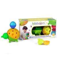 Lalaboom - 12 Piece Sensory Balls Set - Baby Pop Beads - 10 Months to 3 Years - BL900