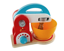 Load image into Gallery viewer, Wooden Kitchen Food Mixer Toy - Playfully Delicious Mighty Mixer - Colorful Pretend Play Cookie Baking Mixer Set - Wooden Play Kitchen Set Toys for Kids Preschoolers
