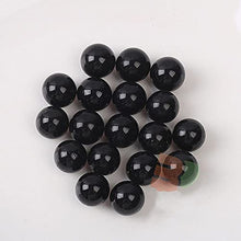 Load image into Gallery viewer, MNTT Marble Balls,Home Decor Aquarium Toys Bouncing Ball Marbles Games Pat Toys Machine Beads Transparent Ball Glass Ball(Black 20pcs)
