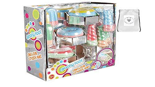 VE 9 Pieces Multi Color Deluxe Chalk Set Pop Cycle Swirl Donut Shape Sidewalk Chalk Girls Boys Teens Tweens