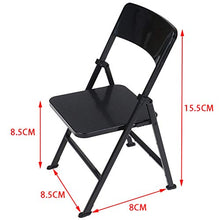 Load image into Gallery viewer, JIDAFANG-US 4 Pcs 1/6 Scale Folding Mini Chair Dolls Folding Chair Dollhouse Folding Chair Miniature Furniture Folding Chair Foldable Chair for 12&quot; Action Figure Accessories Dollhouse Accessories
