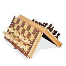 Load image into Gallery viewer, HJUIK Chess Game Set Wooden Chess Set Folding Magnetic Large Board with 34 Chess Pieces Interior for Storage Portable Travel Board Game Set for Kid Chess Pieces Set ( Color : 29 29cm )
