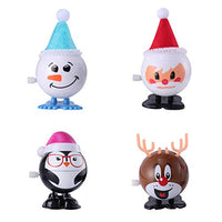 Amosfun Christmas Wind-up Toys Snowman Win-up Toys Kids Toy (White Red) for Christmas Party