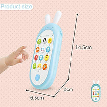 Load image into Gallery viewer, JONZOO Baby Cell Phone for Toddler Toys Telephone Remote Control Toys 6-36 Months Baby Toddler Children Toys Educational Toys Educational Learning English Foreign Language Finger Play (Blue)
