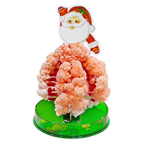 Qinday Magic Growing Crystal Christmas Tree, Presents Novelty Kit for Kids, Funny Educational and Party Toys, Xmas Novelty Creative DIY Gift for Boys Girls (Santas)