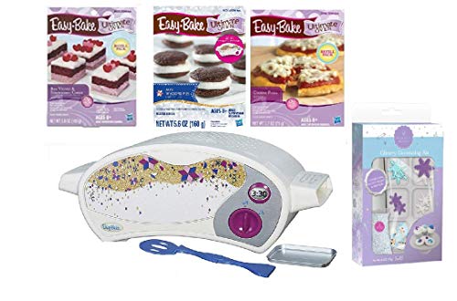 Easy Bake Ultimate Easter Baking Bundle Includes Ultimate Oven Baking Star Edition + Snowflake Designer Decorating Kit + Easy Bake 3-Pack Refill Mixes (Pizza, Whoopie Pie & Red Velvet Cakes)