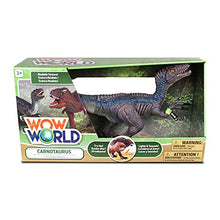 Load image into Gallery viewer, NKOK WowWorld B/O Velociraptor (Lights &amp; Sounds), Realistic Reptile Roars by Rotating an arm, Red LED Lights in Mouth and Along Ribs, Articulated in Mouth, arms, Legs and Tail, Great Gift
