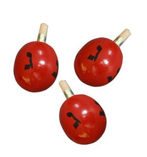 Load image into Gallery viewer, Hanukkah Chanukkah Dreidel Wood, 3 x (Three DREIDELS), Red, Spins Really Well, 2.5&quot; Tall, Perfect &amp; Great Gift for Hanukkah Collectors Kids Housewarming Birthday
