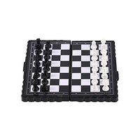 Heyingying525135 Portable Folding Magnetic Pocket Chess Kids Toys Exquisite and Portable (Color : Black)