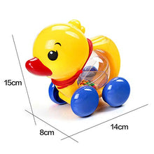 Load image into Gallery viewer, BARMI Baby Kids Pull String Simulation Duck Animal Rattle Toy Hand Jingle Shaking Bell,Perfect Child Intellectual Toy Gift Set Yellow
