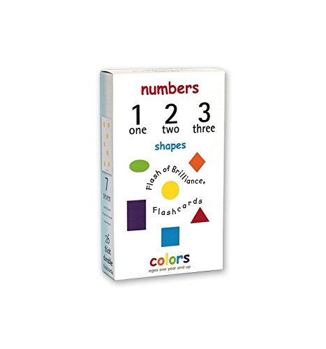 Flash of Brilliance Numbers Shapes and Colors Flash Cards with Spanish, French, and Portuguese translations for Each Number