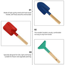 Load image into Gallery viewer, TOYANDONA 3pcs Kids Garden Tools Set Includes Shovel Rake and Trowel Metal Gardening Shovel Toys with Wood Handle Little Gardener Tool Set
