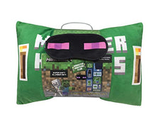 Load image into Gallery viewer, Minecraft Creeper 3 Piece Sleepover Set - Cozy &amp; Warm Kids Slumber Bag with Pillow &amp; Eye Mask (Official Minecraft Product)
