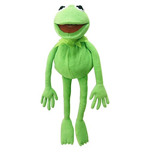 Kermit Frog Puppet, Soft Hand Frog Puppet Stuffed Plush Toy with 50 Pcs Kermit Frog Stickers, Gift Ideas for Christmas/ Birthday for Boys and Girls - 27 Inches