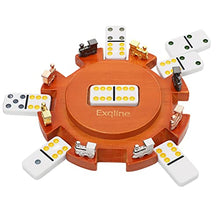 Load image into Gallery viewer, Exqline Mexican Train Hub, Wooden Hub for Mexican Train Dominoes Accessories with Felted Bottom- Solid Pine Dominoes Hub Mexican Train Game
