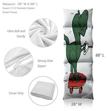 Load image into Gallery viewer, Kids Floor Pillow Funny Skater Dinosaur T REX ILLUSTATION Skater t rex Dinosaur Pillow Bed, Reading Playing Games Floor Lounger, Soft Mat for Slumber Party, for Kids, Queen Size
