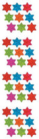 Jillson Roberts Prismatic Stickers, Judaic, Micro Stars of David, Solid Jewel Tones, 12-Sheet Count (S7528)