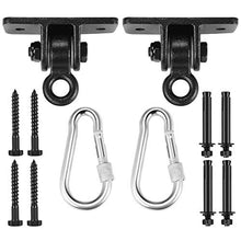 Load image into Gallery viewer, MDAIRC Heavy Duty Swing Hangers for Wooden Sets Playground Porch Indoor Outdoor &amp; Hanging with Snap Hooks (2 Pack Dark Green Swing Hook)

