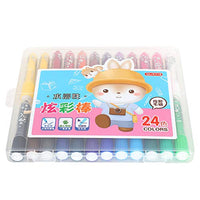 GLOGLOW 24 Colors Toddlers Crayons, Water Soluble Silky Child Crayons Rotating Non Toxic Crayons Birthday Gift for Toddlers Kids and Children