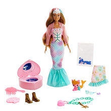 Load image into Gallery viewer, Barbie Color Reveal Peel Mermaid Fashion Reveal Doll Set with 25 Surprises Including Purple Peel-able Doll &amp; Pet &amp; 16 Mystery Bags with Clothes &amp; Accessories for 2 Mermaid-Inspired Looks
