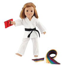 Load image into Gallery viewer, Emily Rose 18 Inch Doll Clothes for My Life and American Girl Dolls | 18&quot; Doll Karate Outfit, Includes All 9 Color Belt | Gift Boxed! | Doll Clothes for American Girl Dolls
