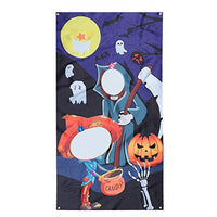 NUOBESTY 1pcs Halloween Hanging Funny Colorful Earthbags Game Throwing Flags Circus Throwing Banner for Outdoor