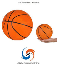 Load image into Gallery viewer, 7&quot; Mini Rubber Youth Basketball - Kids Basketball For Indoor Or Outdoor Playground Hoops - Great Grip - By Edgewood Toys

