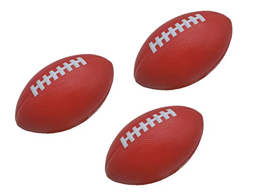 LMC Products Foam Football - 7.25 Kids Football - Soft, Small Footballs for Kids  Toddler Mini Football 3 Pack