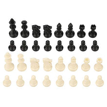 Load image into Gallery viewer, Chess Pieces Set, 32Pcs Plastic Chessmen Pieces Set Only, Standard Tournament Black &amp; White Chess Pieces for Kids Replacement of Missing Piece Unweighted Board Game

