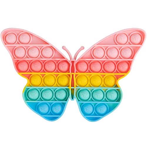 AIZIXIN Pop Bubble Fidget Sensory Toys, Squeeze Sensory Toys, Novelty Gifts for Boys and Girls, Stress Relief and Anti-Anxiety Tools for Kids and Adults (Butterfly)