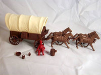 Classic Toy Soldiers, Inc Alamo Mexican 4 Horse Covered Wagon with Two Tops and One Drive in 54mm