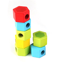 Load image into Gallery viewer, Hape Counting Stacker Toddler Wooden Stacking Block Set
