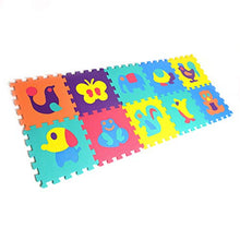 Load image into Gallery viewer, Animals Rubber EVA Foam Puzzle Play Mat Floor. 10 Interlocking playmat Tiles (Tile:12X12 Inch)
