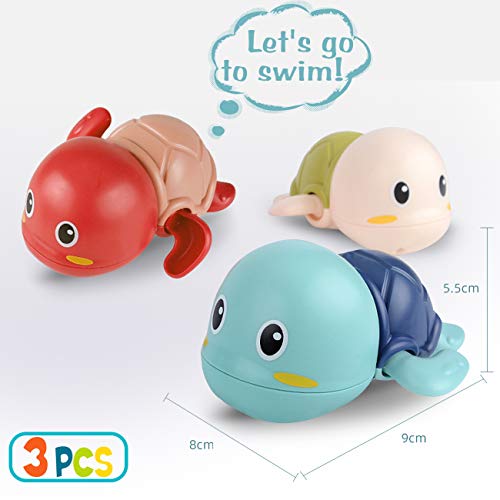 SEPHIX Bath Toys for Toddlers 1-3 Year Old Boys Gifts, Swim Turtle Water Bath Toys for Toddlers Boy Toys for 1 2 3 4 Year Old Girls Gifts, Wind-up