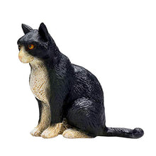 Load image into Gallery viewer, MOJO Cat Sitting Black and White Toy Figure

